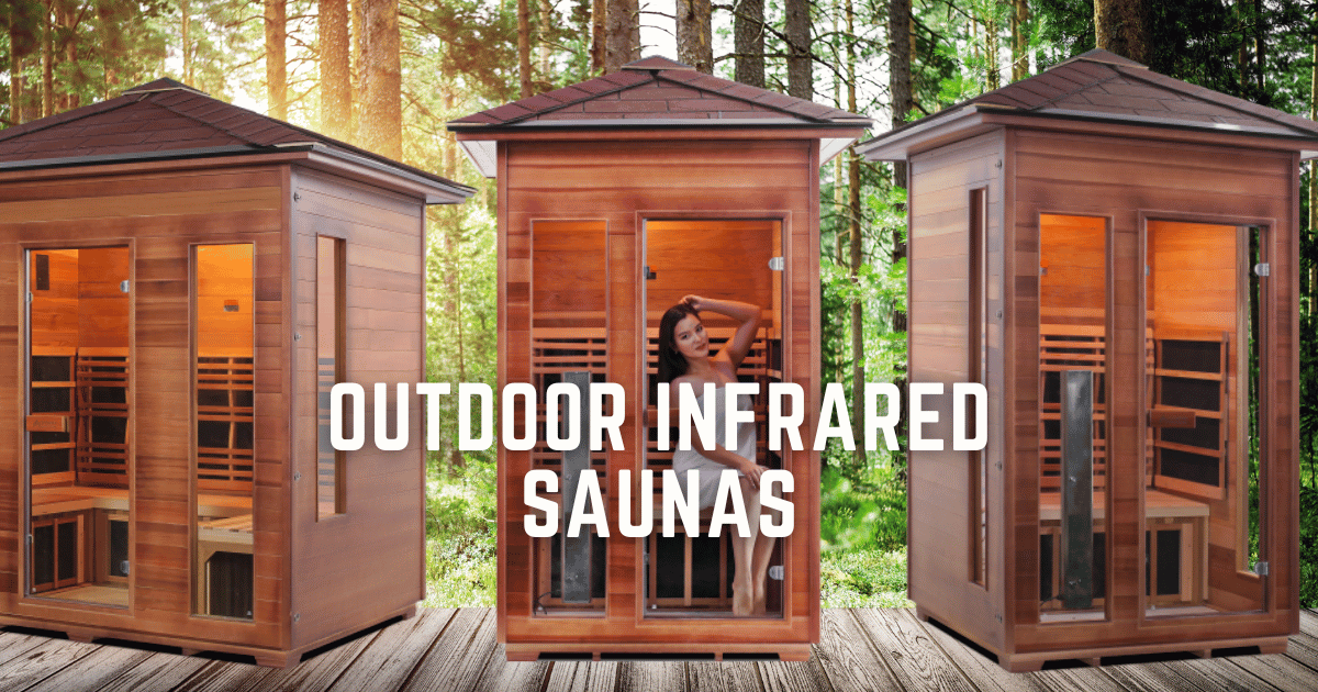 Outdoor infrared saunas