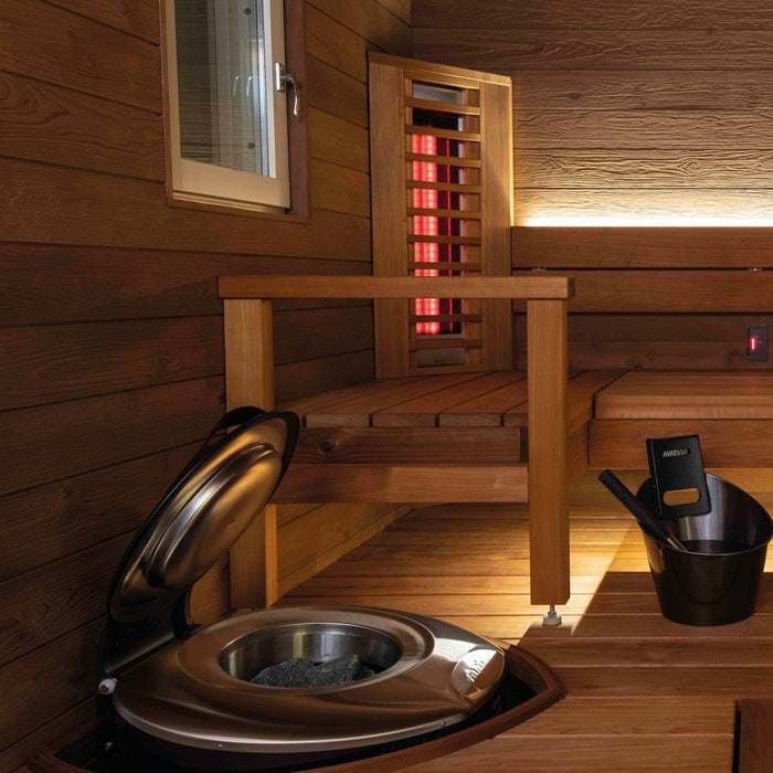 Calentador de sauna eléctrico Harvia Forte de 6,5 kW con control digital | AF650