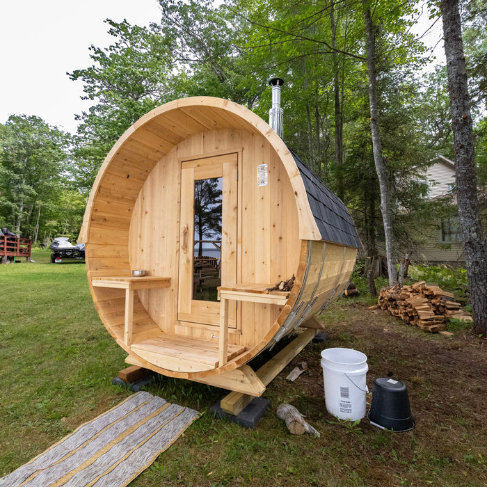 Dundalk Leisurecraft Canadian Timber 4 Person Serenity Barrel Sauna | CTC2245W