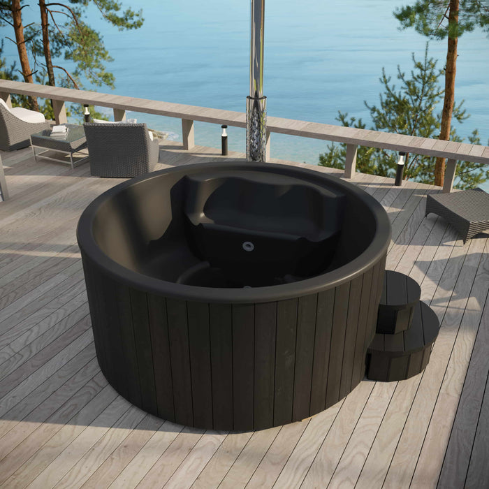 SaunaLife 6-Person Wood-Fired Hot Tub | Model S4B/S4N