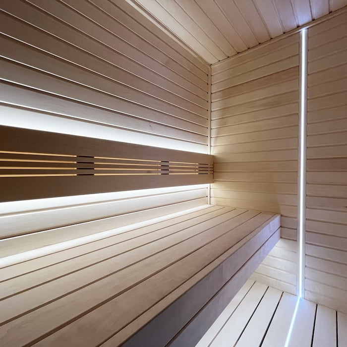 Prosaunas 白色桑拿灯套件，带 16 英尺柔性 LED 灯带