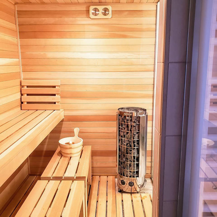 Harvia Cilindro Half Series Electric Sauna Heater w/ Built-In Controls 6/8/9kW