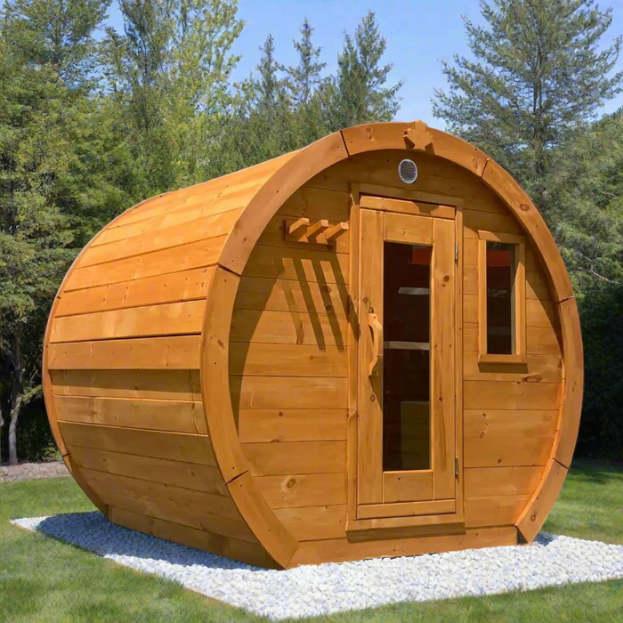 True North Schooner Canadian Made 2-8 Person Outdoor Traditional Barrel Sauna