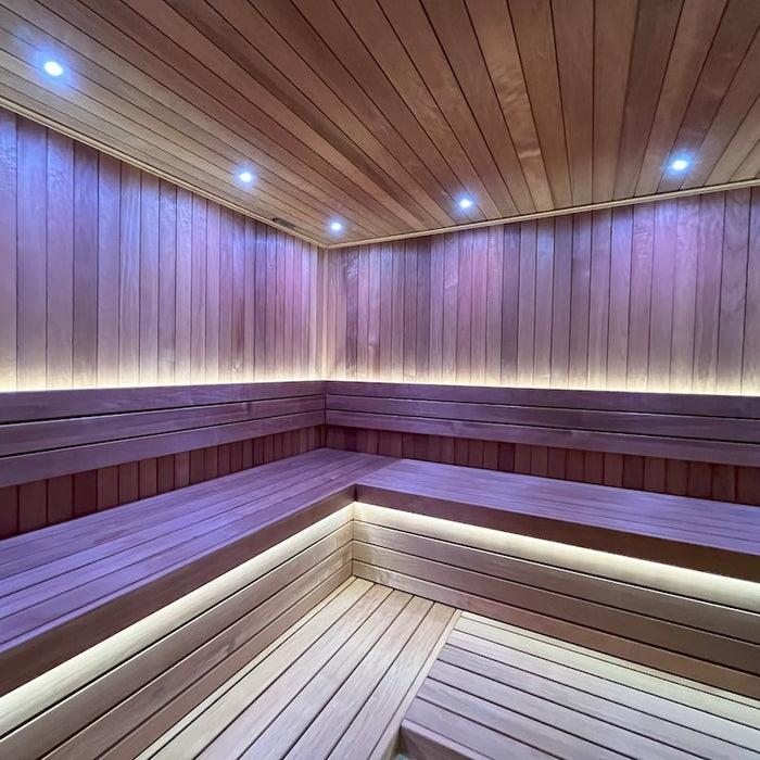 Prosaunas 白色桑拿灯套件，带两个 10 英尺柔性 LED 灯带