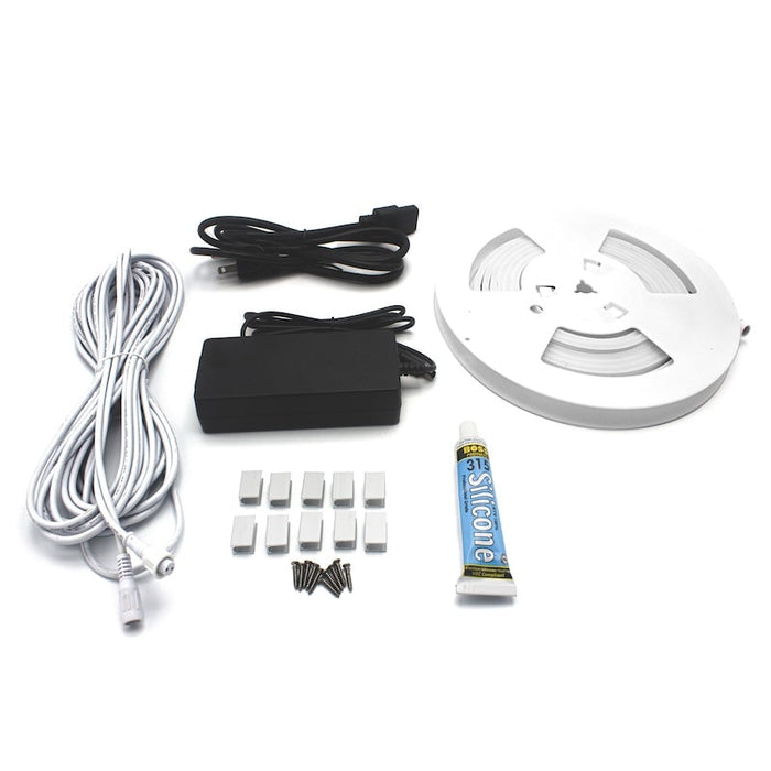 Prosaunas White Sauna Light Kit with 16' Flexible LED Strip