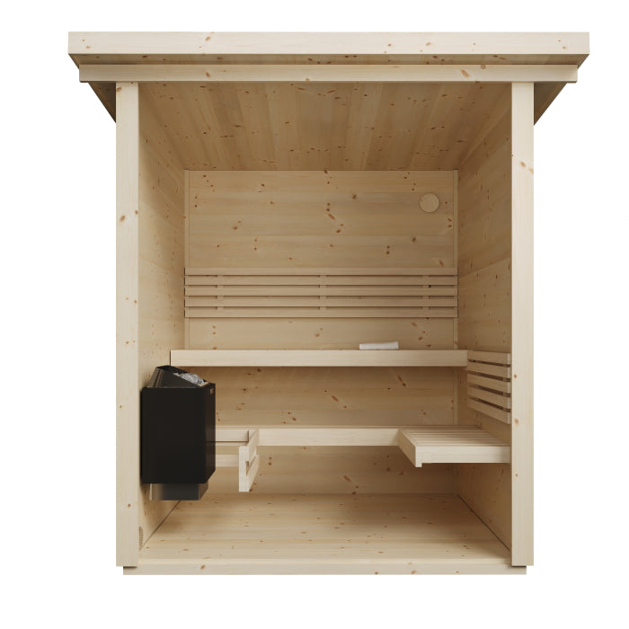 SaunaLife Sauna tradicional al aire libre para 4 personas | Modelo G2