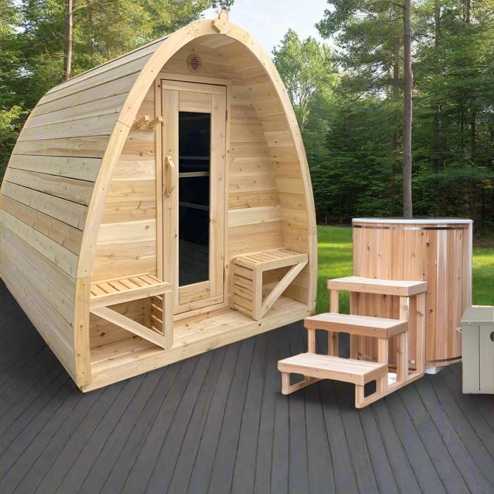 True North Canadian Made 4-8 Person Outdoor Traditional Pod Sauna