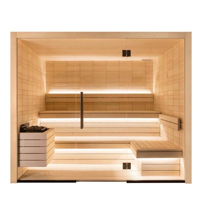 Sauna tradicional cubierta Auroom Electa para 5-6 personas