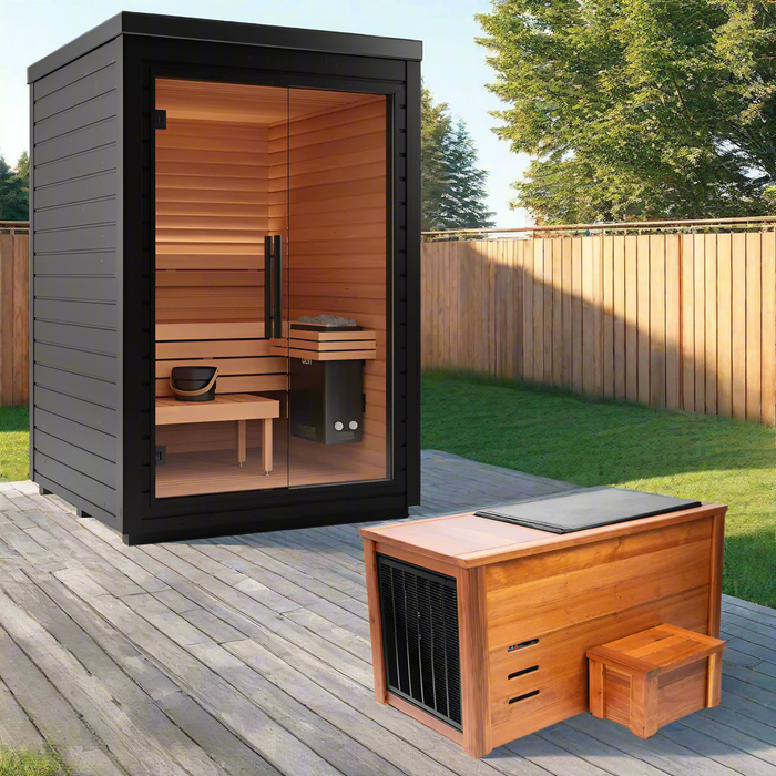 Auroom Mira 1-2 Person Outdoor Traditional Sauna