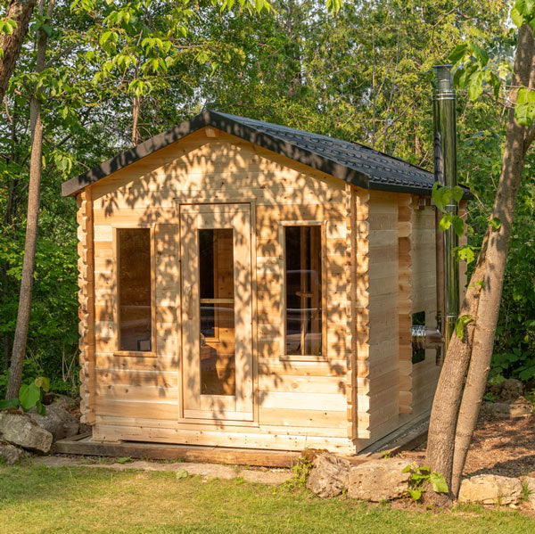 Dundalk Leisurecraft Canadian Timber Cabina georgiana para 6 personas con sauna y vestuario | CTC88CW