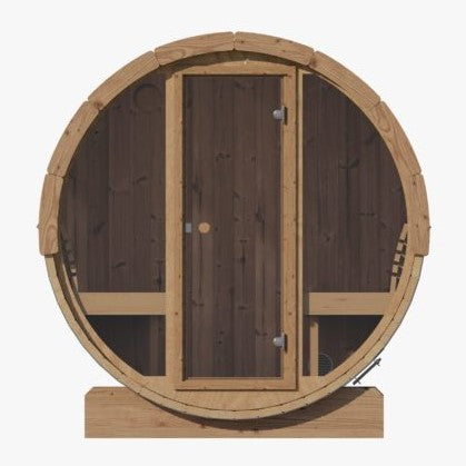 SaunaLife Sauna de barril de 7 pies de largo para 6 personas | Modelo ergonómico E8