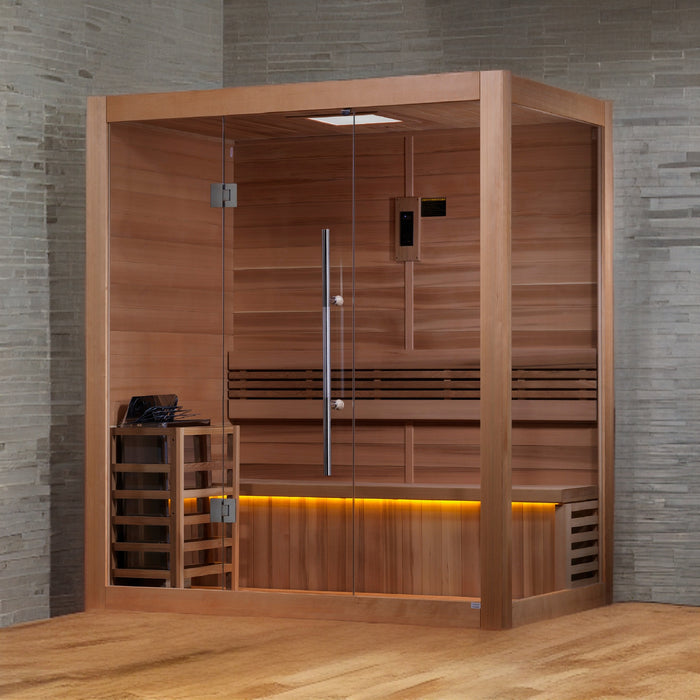 Golden Designs Forssa 3-Person Traditional Indoor Sauna | GDI-7203-01
