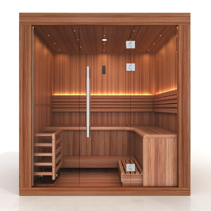 Golden Designs Copenhagen Sauna interior tradicional para 3 personas | GDI-7389-01