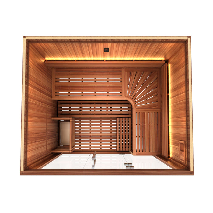 Golden Designs Osla Sauna interior tradicional para 6 personas | GDI-7689-01