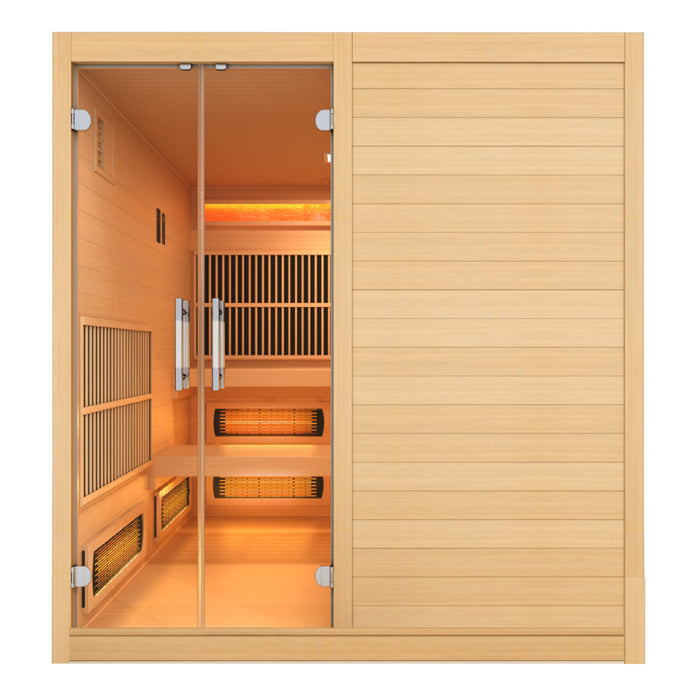 Golden Designs Toledo 6-Person Hybrid Traditional & Infrared Sauna | GDI-8360-01