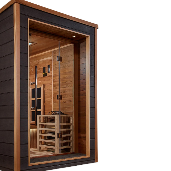 Golden Designs Karlstad Sauna exterior tradicional e infrarroja para 6 personas | GDI-8226-01