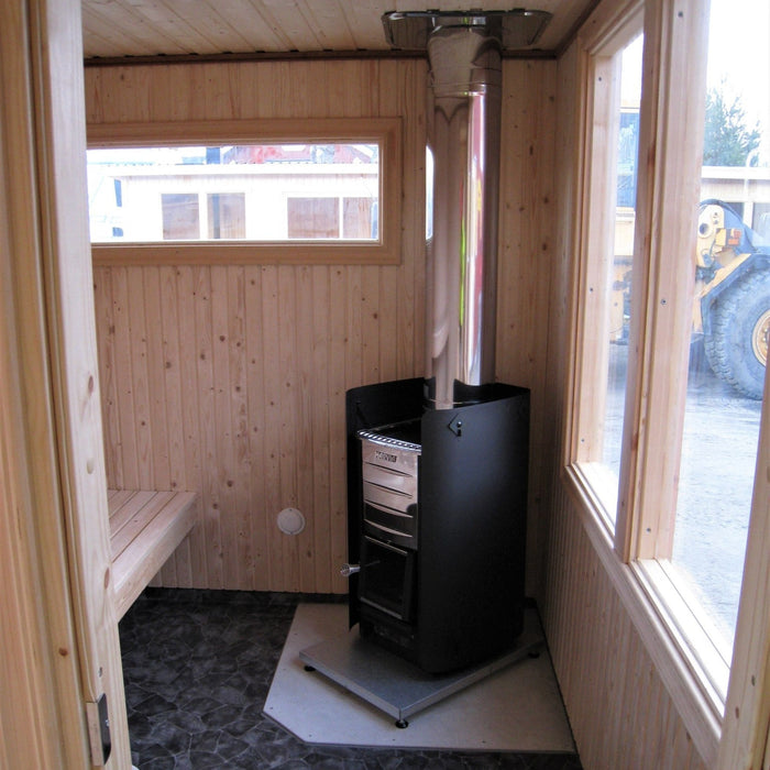 Harvia M3 16.5kW Wood Burning Stove Package w/ Chimney Kit, Protective Bedding, Sheath, Stones