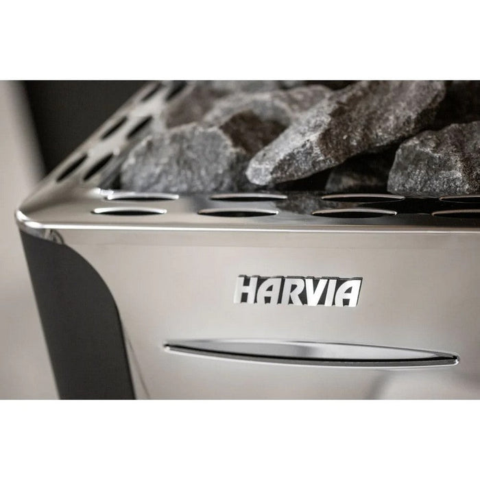 Harvia PRO 36 31kW Wood Burning Stove Package w/ Chimney Kit, Protective Bedding, Sheath, Stones
