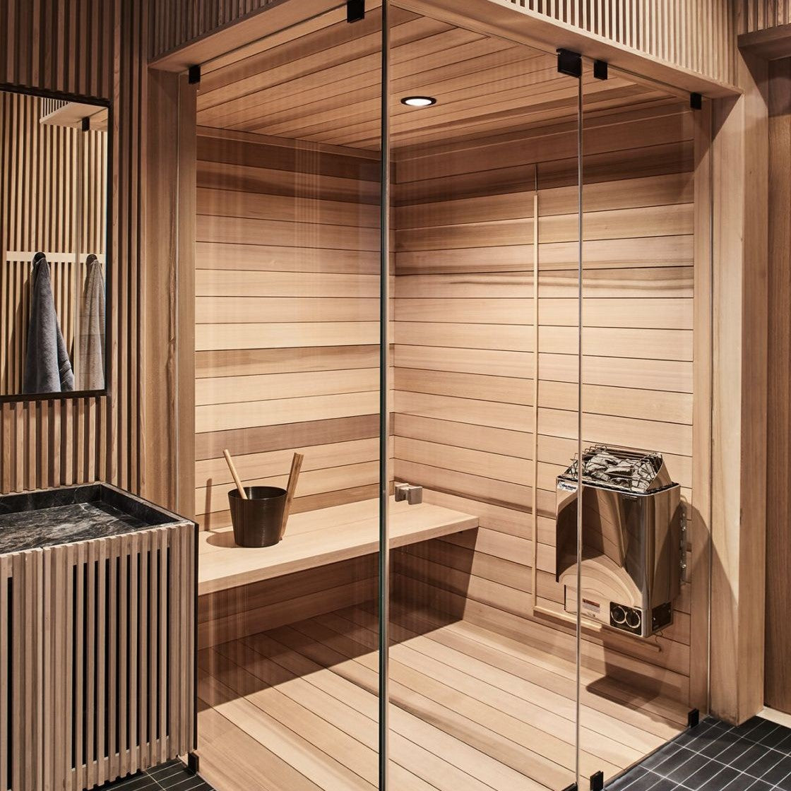 Harvia KIP installed in custom sauna