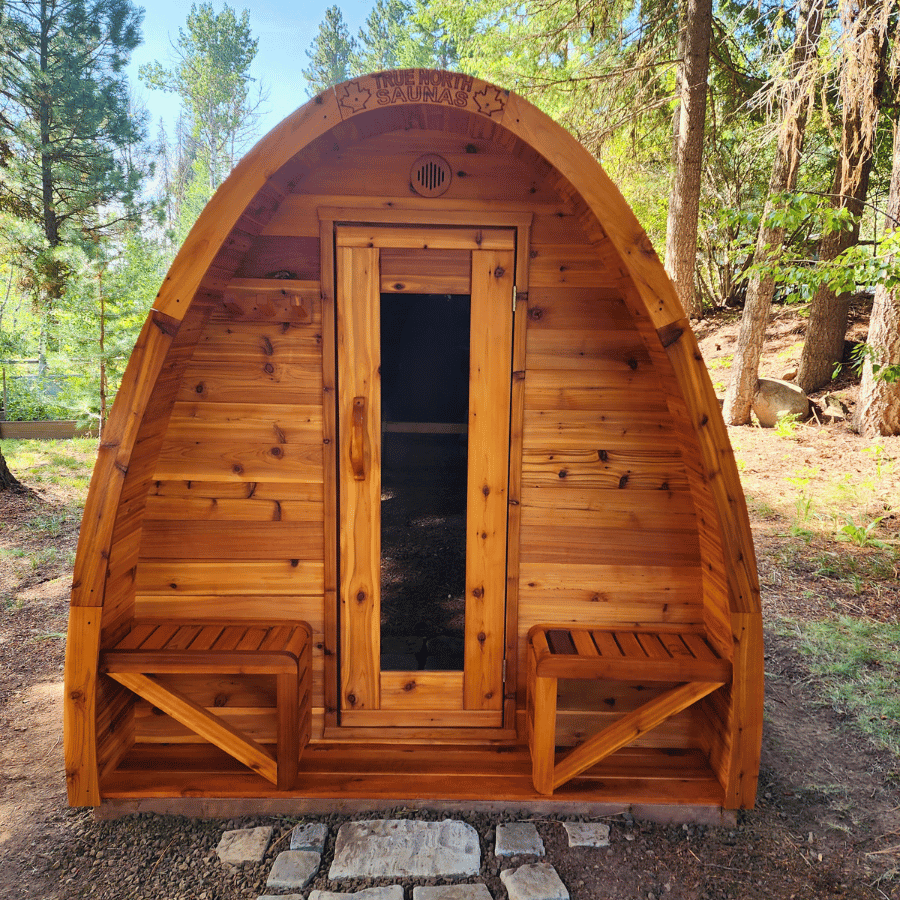 True North Outdoor Pod Sauna Front View