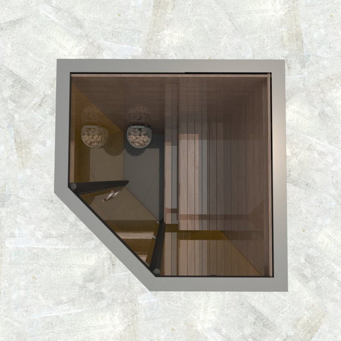 Haljas Hele Vaso Mini | Sauna de cristal al aire libre para 3 personas