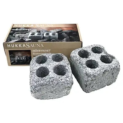 Hukka Höyrykivet Steam Stones for Sauna Heater, 2 Pcs