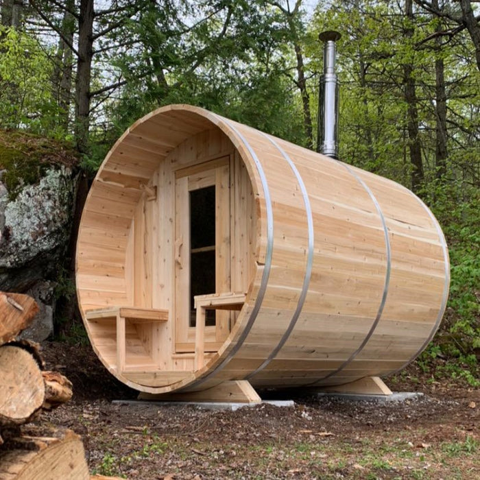 Dundalk Leisurecraft Canadian Timber Sauna Serenity Barrel para 4 personas | CTC2245W