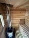 M3 harvia wood burning stove inside true north cabin sauna
