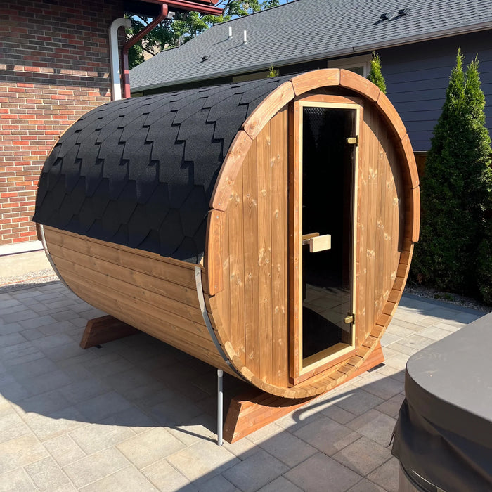 SaunaLife 6 Person 7' Long Barrel Sauna | Ergo Model E8