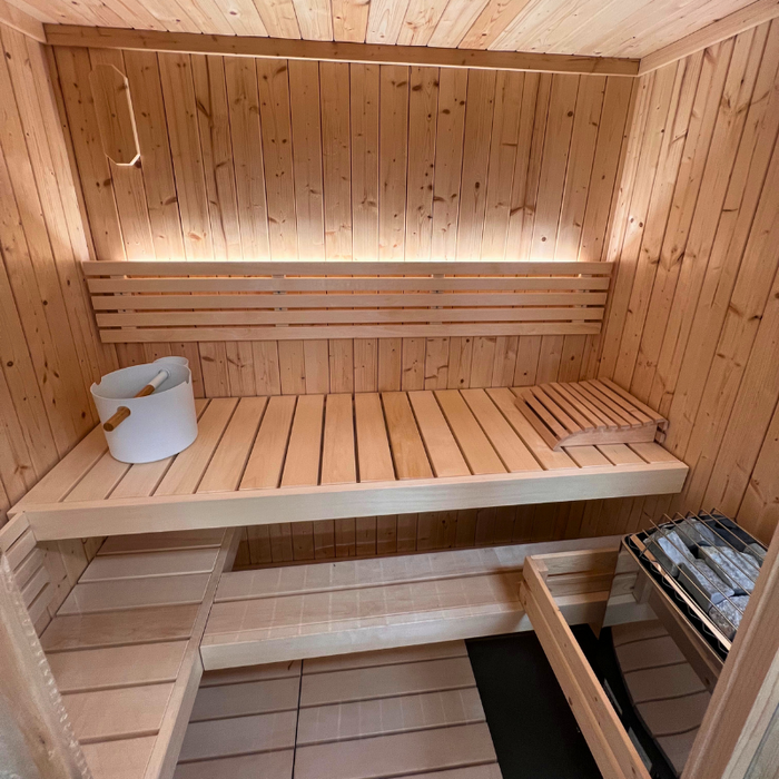 Sauna tradicional de interior para 4 personas SaunaLife | Modelo X6