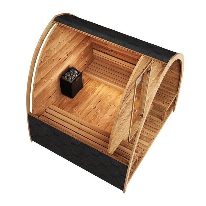 SaunaLife 4-Person Traditional Outdoor Pod Sauna | Model G3