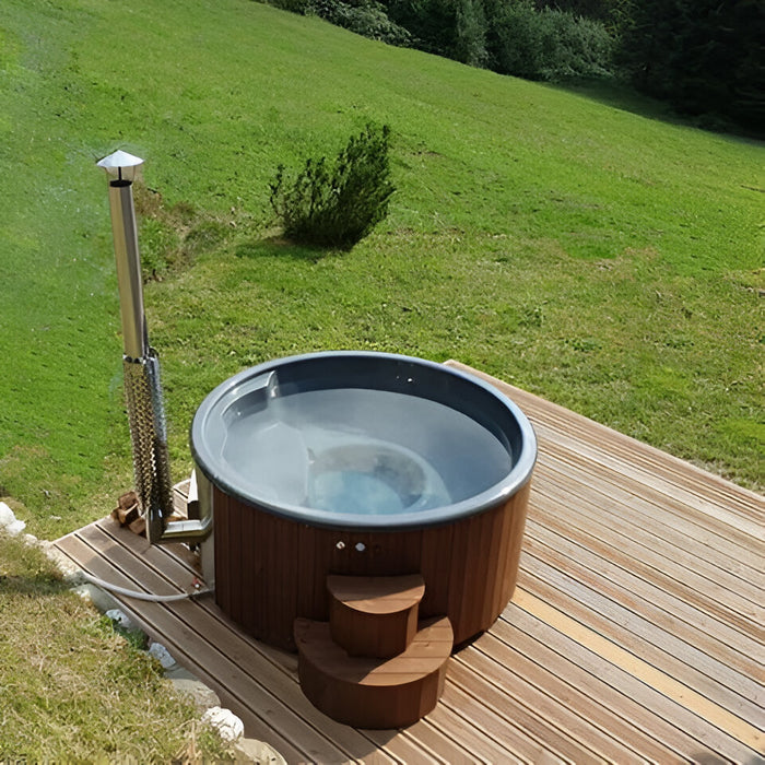 SaunaLife 6-Person Wood-Fired Hot Tub | Model S4B/S4N