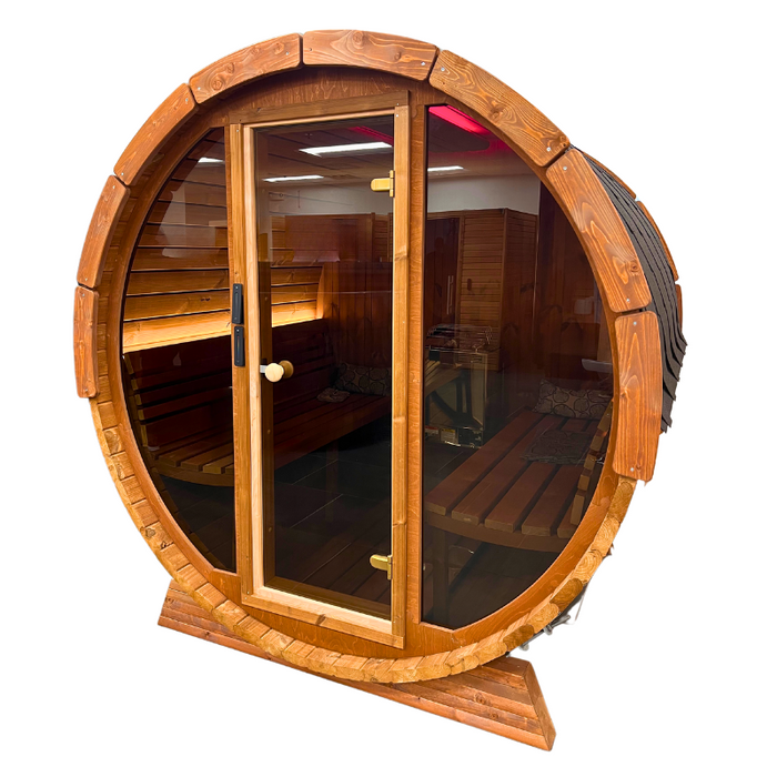 SaunaLife 6 Person 7' Long Barrel Sauna | Ergo Model E8