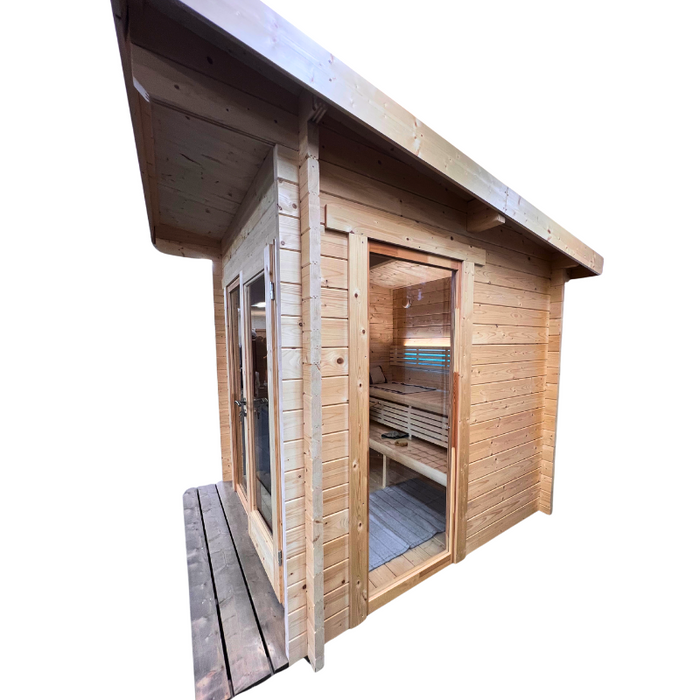 SaunaLife 6-Person Traditional Outdoor Cabin Sauna | Model G4