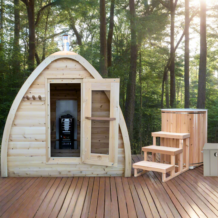 Dundalk Leisurecraft Canadian Timber MiniPOD Sauna para 2-4 personas | CTC77MW