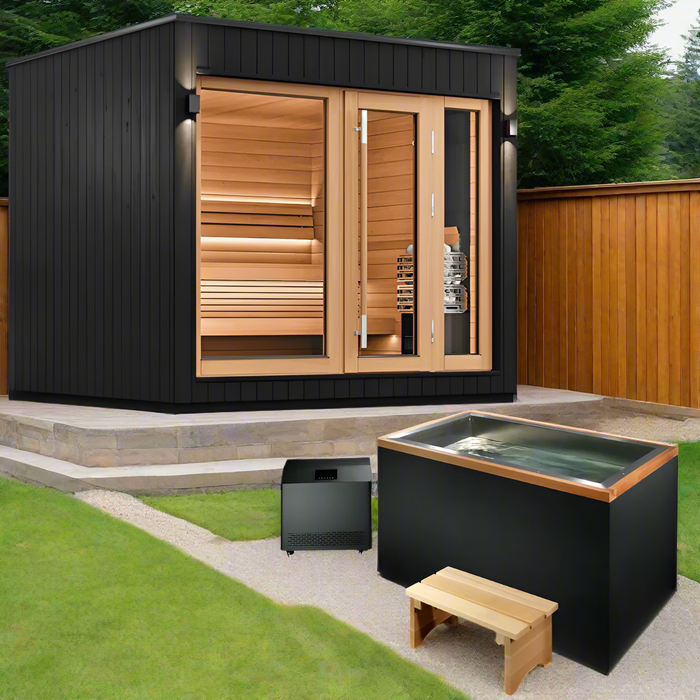 Sauna Life para exteriores preensamblada para 6 personas | Modelo G7