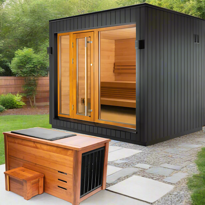 Sauna Life para exteriores preensamblada para 6 personas | Modelo G7