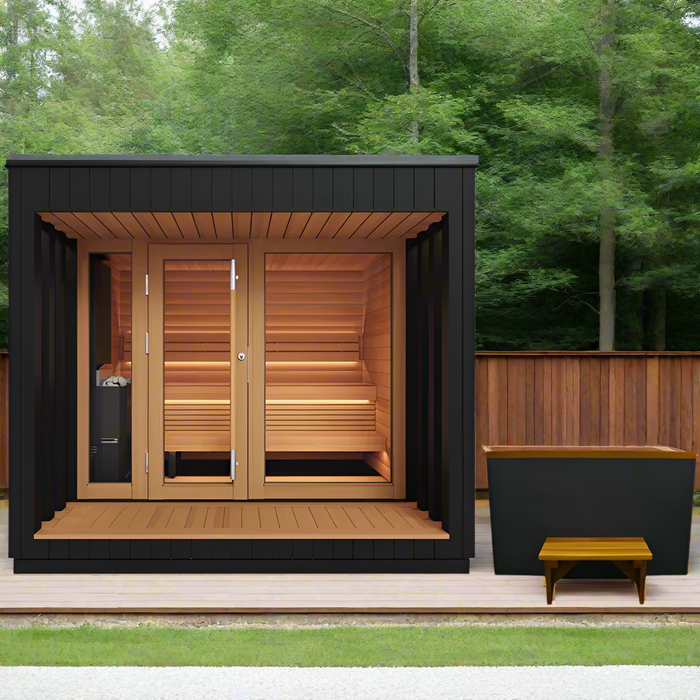 Saunum AirCube Terrace 4-Person Outdoor Traditional Sauna