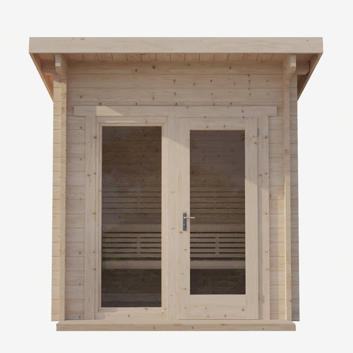 SaunaLife 6-Person Traditional Outdoor Cabin Sauna | Model G4