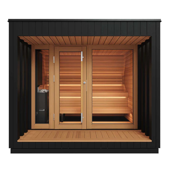 Saunum AirCube Terrace 4-Person Outdoor Traditional Sauna