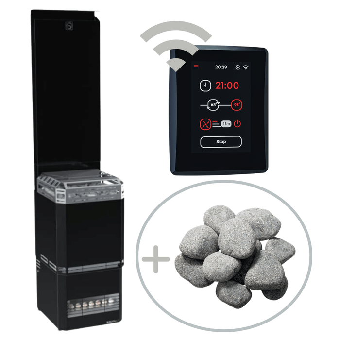 Saunum Temperature Equalizing Electric Sauna Heater Large Package w/ Digital Controller and WiFi and Stones