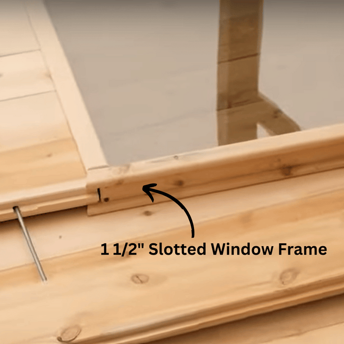 Sauna Window- 27"x42" Double Pane Bronze Tempered Glass in Cedar Frame