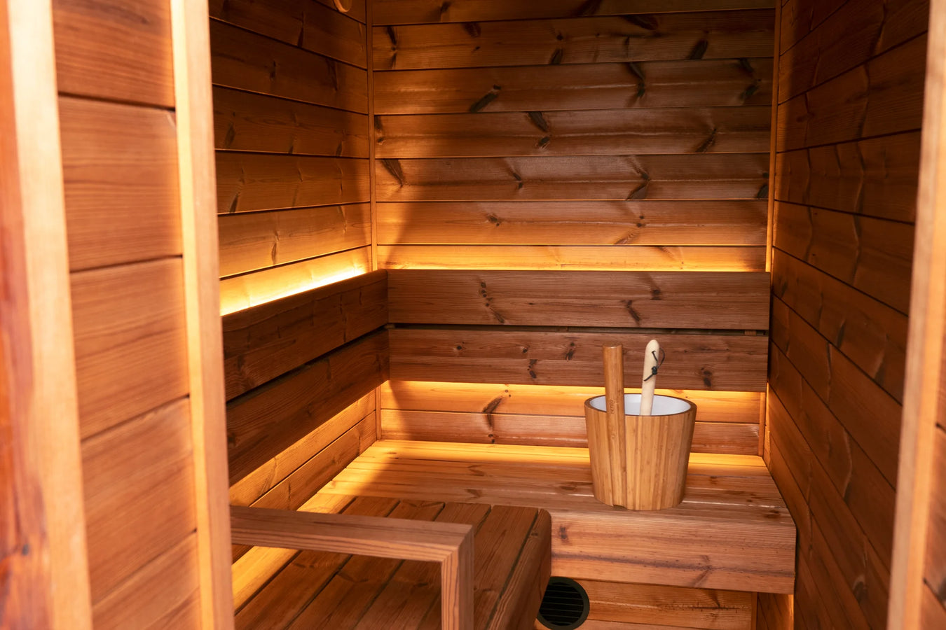 Small Rustic Custom Sauna Room