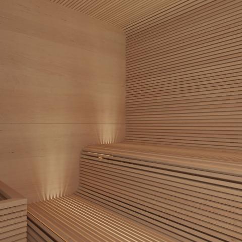 Thermory Sauna Wood, revestimiento de pared de aliso con espacio grande, 1"x3" | VSL0104