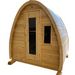 Outdoor pod shaped sauna