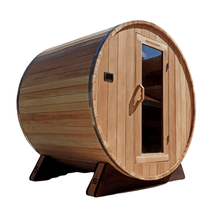Scandia 2-8 Person Traditional Outdoor Barrel Sauna with WiFi