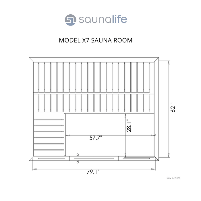 SaunaLife Kit de piso completo para sauna SaunaLife X7 | X7PISO COMPLETO