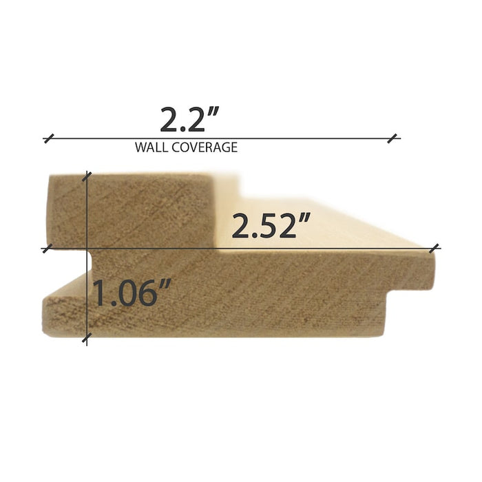 Prosaunas Sauna Wood, Alder Large Gap Wall Cladding, 1"x3" | WOOD663