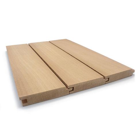 Revestimiento de pared con espacio de níquel de 1"x4" de madera para sauna ProSaunas, cedro rojo
