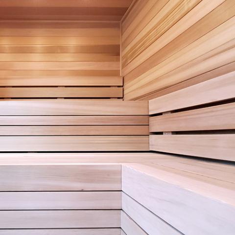 ProSaunas Madera para sauna, cedro rojo, material para banco de 1"x4", rugoso por 1 lado